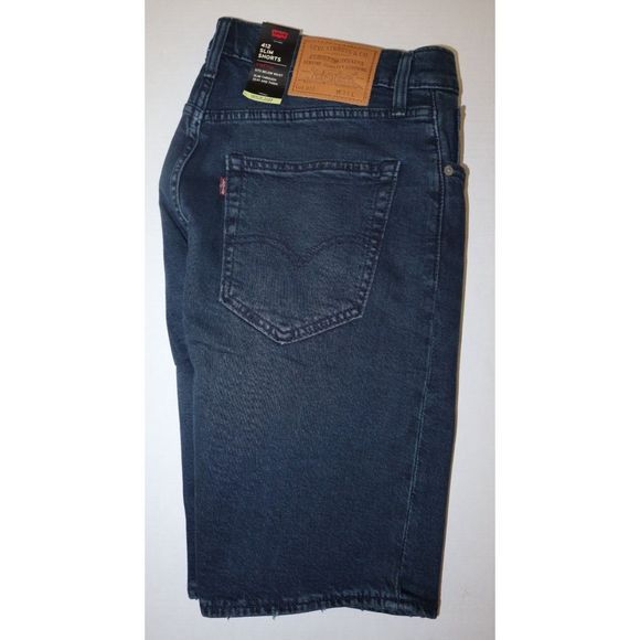 Levi's 412 Flex Eco Performance Men’s Sz 31 Dark Blue Jean Slim Shorts $70 - Picture 4 of 4